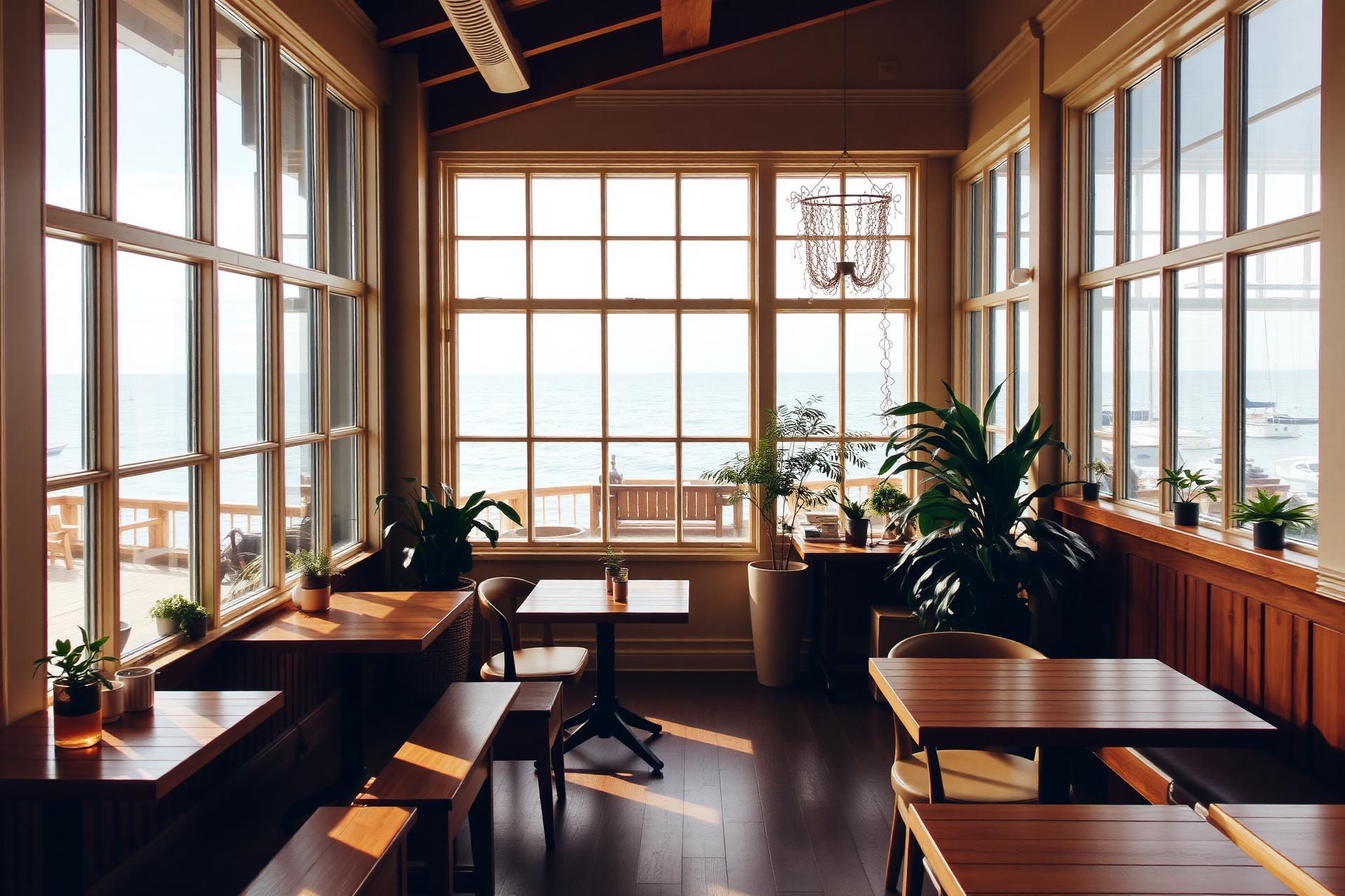 Café Strandkanten med havudsigt